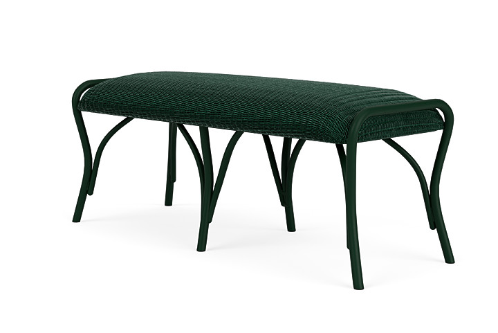 Lloyd Flanders™ All Seasons Settee Ottoman with Padded Seat - Woodland