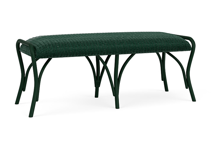 Lloyd Flanders™ All Seasons Settee Ottoman with Padded Seat - Woodland