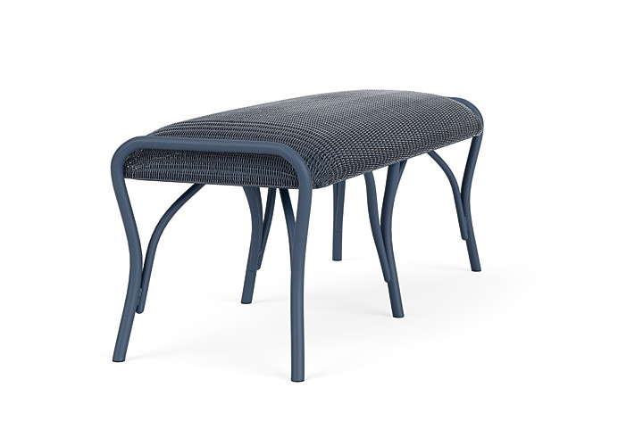 Lloyd Flanders™ All Seasons Settee Ottoman with Padded Seat - Denim Blue