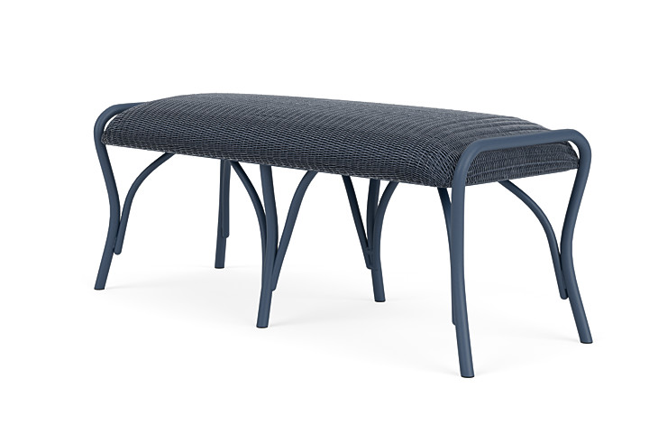 Lloyd Flanders™ All Seasons Settee Ottoman with Padded Seat - Denim Blue