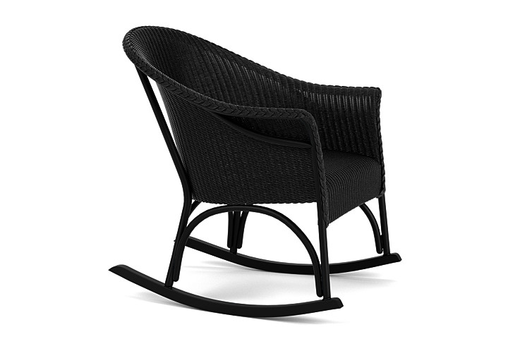 Lloyd Flanders™ All Seasons Lounge Rocker with Padded Seat - Ebony