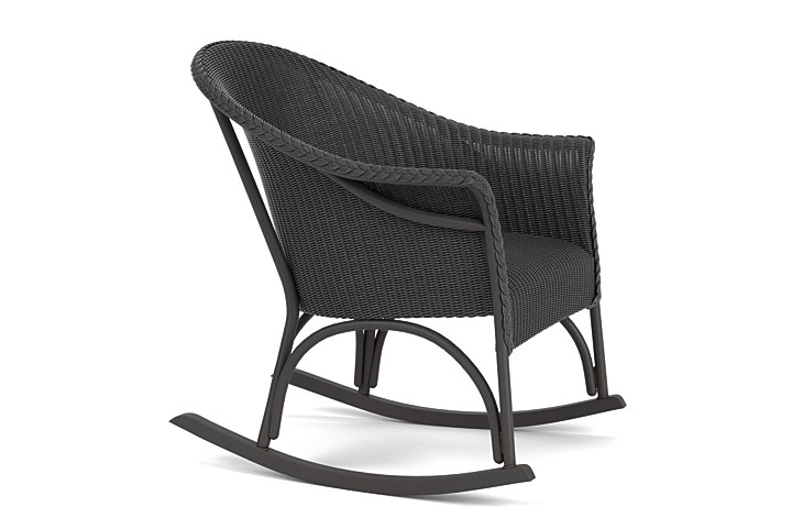 Lloyd Flanders™ All Seasons Lounge Rocker with Padded Seat - Charcoal