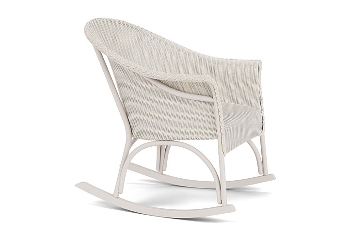 Lloyd Flanders™ All Seasons Lounge Rocker with Padded Seat - Antique White