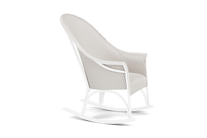 Lloyd Flanders™ All Seasons High Back Porch Rocker with Padded Seat - White