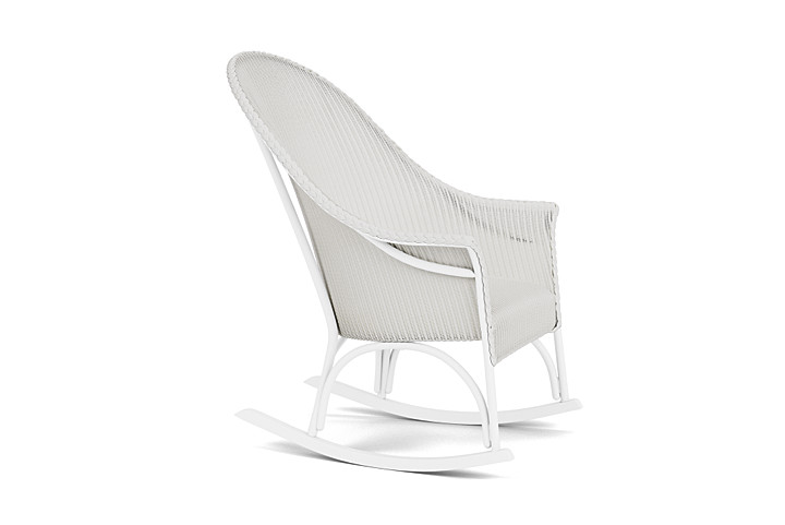 Lloyd Flanders™ All Seasons High Back Porch Rocker with Padded Seat - Matte White