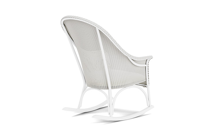 Lloyd Flanders™ All Seasons High Back Porch Rocker with Padded Seat - Matte White