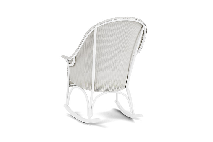 Lloyd Flanders™ All Seasons High Back Porch Rocker with Padded Seat - Matte White