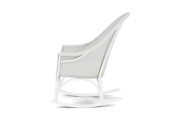 Lloyd Flanders™ All Seasons High Back Porch Rocker with Padded Seat - Matte White