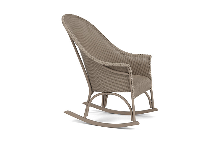 Lloyd Flanders™ All Seasons High Back Porch Rocker with Padded Seat - French Beige