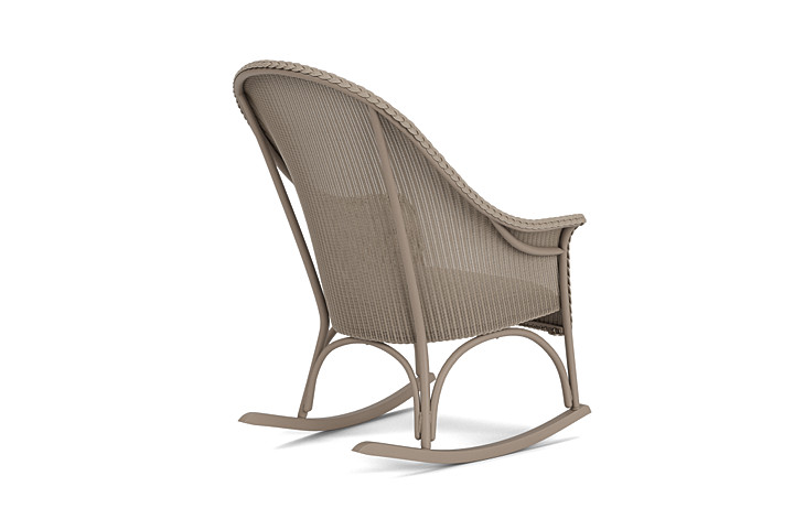 Lloyd Flanders™ All Seasons High Back Porch Rocker with Padded Seat - French Beige