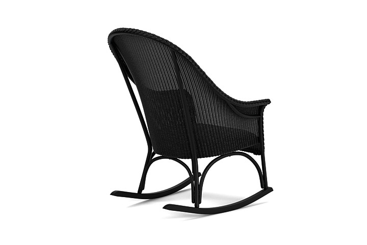 Lloyd Flanders™ All Seasons High Back Porch Rocker with Padded Seat - Ebony