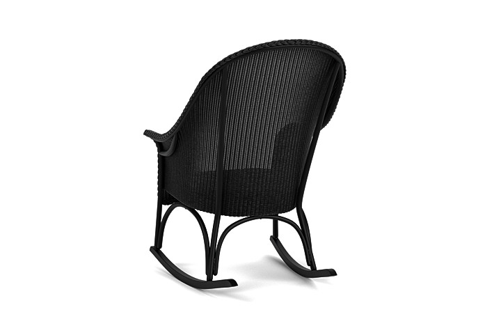 Lloyd Flanders™ All Seasons High Back Porch Rocker with Padded Seat - Ebony