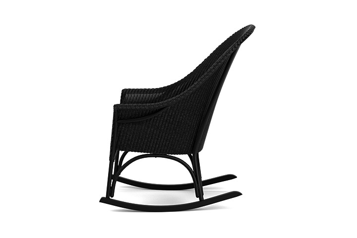 Lloyd Flanders™ All Seasons High Back Porch Rocker with Padded Seat - Ebony