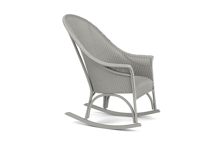 Lloyd Flanders™ All Seasons High Back Porch Rocker with Padded Seat - Platinum