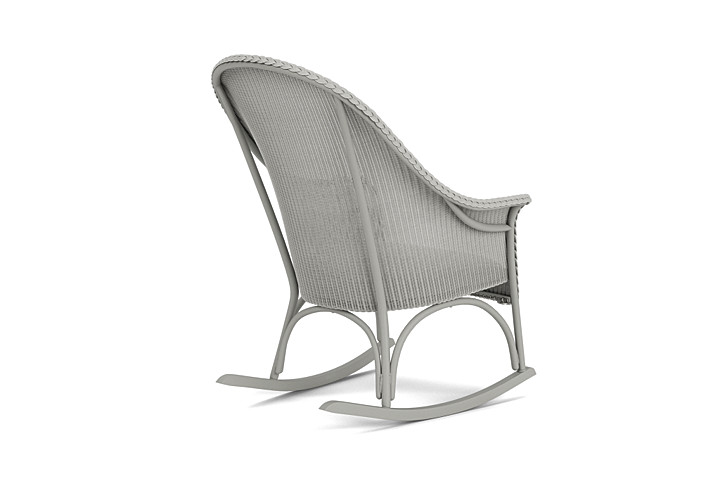 Lloyd Flanders™ All Seasons High Back Porch Rocker with Padded Seat - Platinum