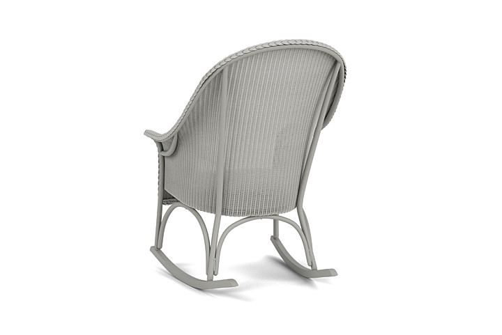 Lloyd Flanders™ All Seasons High Back Porch Rocker with Padded Seat - Platinum