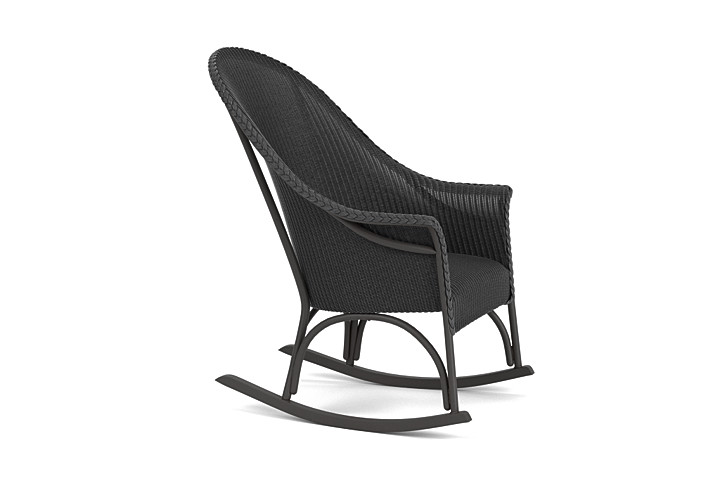 Lloyd Flanders™ All Seasons High Back Porch Rocker with Padded Seat - Charcoal