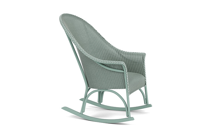 Lloyd Flanders™ All Seasons High Back Porch Rocker with Padded Seat - Sea Glass