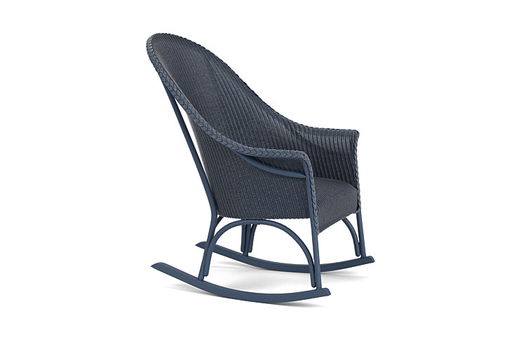 Lloyd Flanders™ All Seasons High Back Porch Rocker with Padded Seat - Denim Blue