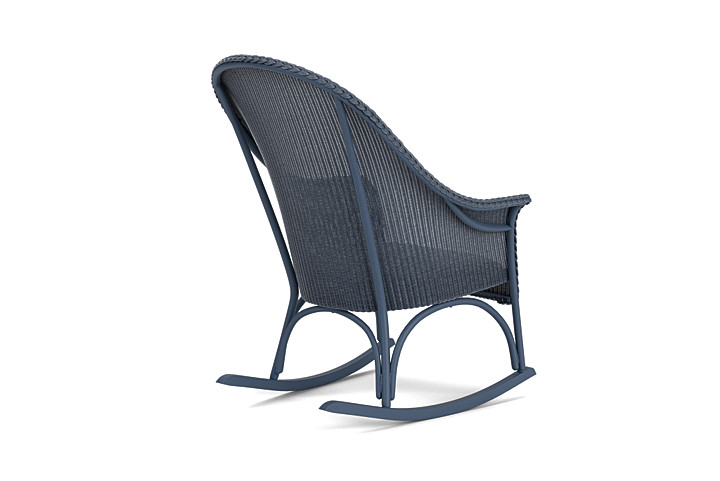 Lloyd Flanders™ All Seasons High Back Porch Rocker with Padded Seat - Denim Blue