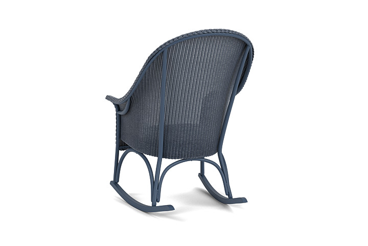 Lloyd Flanders™ All Seasons High Back Porch Rocker with Padded Seat - Denim Blue