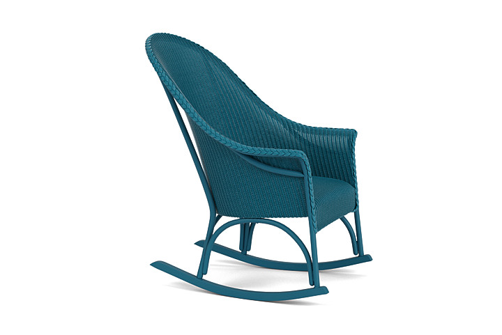 Lloyd Flanders™ All Seasons High Back Porch Rocker with Padded Seat - Peacock