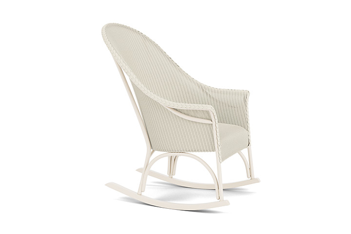 Lloyd Flanders™ All Seasons High Back Porch Rocker with Padded Seat - Ivory