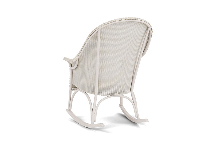 Lloyd Flanders™ All Seasons High Back Porch Rocker with Padded Seat - Antique White