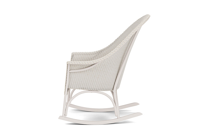 Lloyd Flanders™ All Seasons High Back Porch Rocker with Padded Seat - Antique White