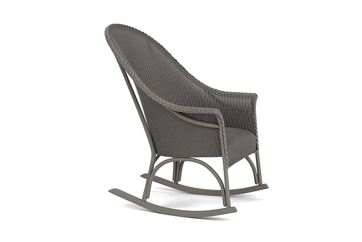 Lloyd Flanders™ All Seasons High Back Porch Rocker with Padded Seat - Pewter