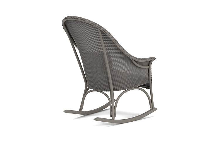 Lloyd Flanders™ All Seasons High Back Porch Rocker with Padded Seat - Pewter