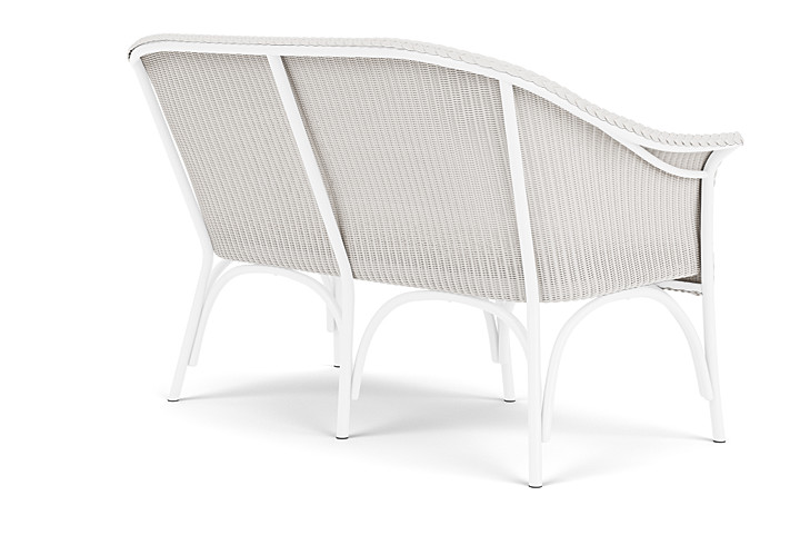 Lloyd Flanders™ All Seasons Settee with Padded Seat - White