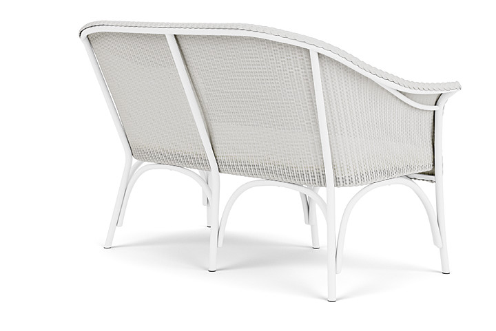 Lloyd Flanders™ All Seasons Settee with Padded Seat - Matte White