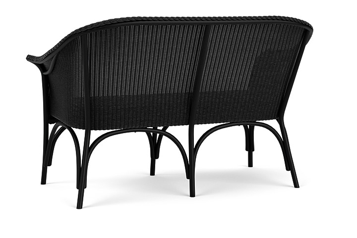 Lloyd Flanders™ All Seasons Settee with Padded Seat - Ebony