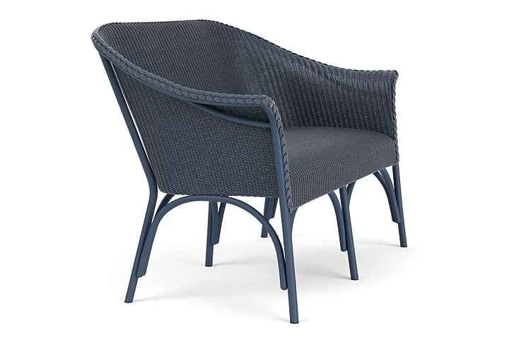 Lloyd Flanders™ All Seasons Settee with Padded Seat - Denim Blue