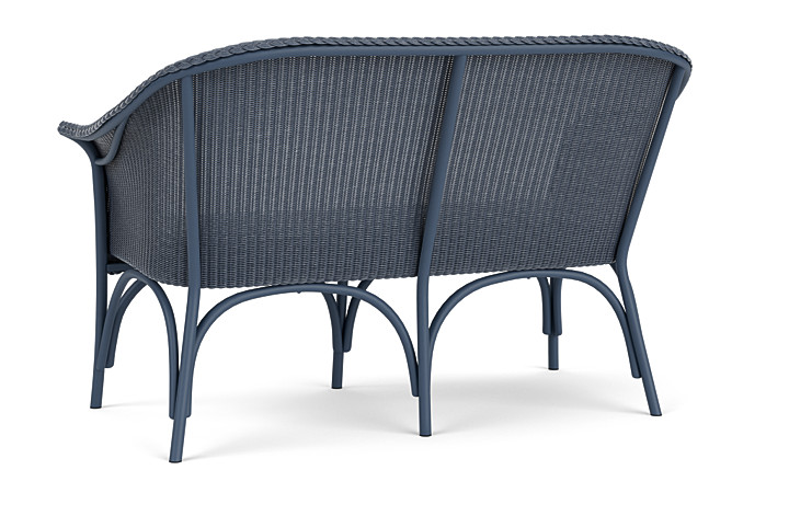 Lloyd Flanders™ All Seasons Settee with Padded Seat - Denim Blue