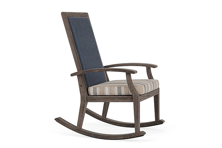 Lloyd Flanders™ Frontier High Back Porch Rocker - Denim Blue