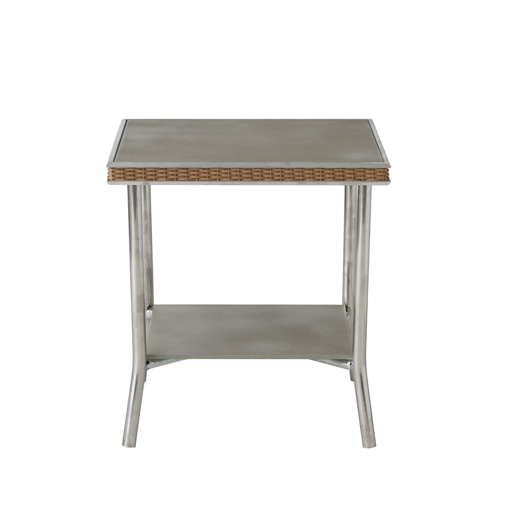 Lloyd Flanders™ Visions 20" Square End Table with Reversible Glass - Linen