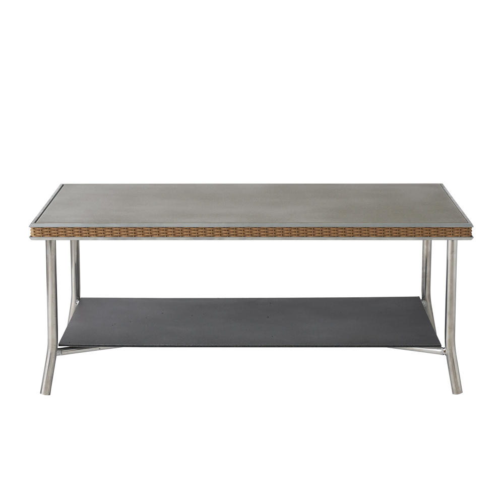 Lloyd Flanders™ Visions 42" Rect. Cocktail Table with Reversible Glass - Charcoal