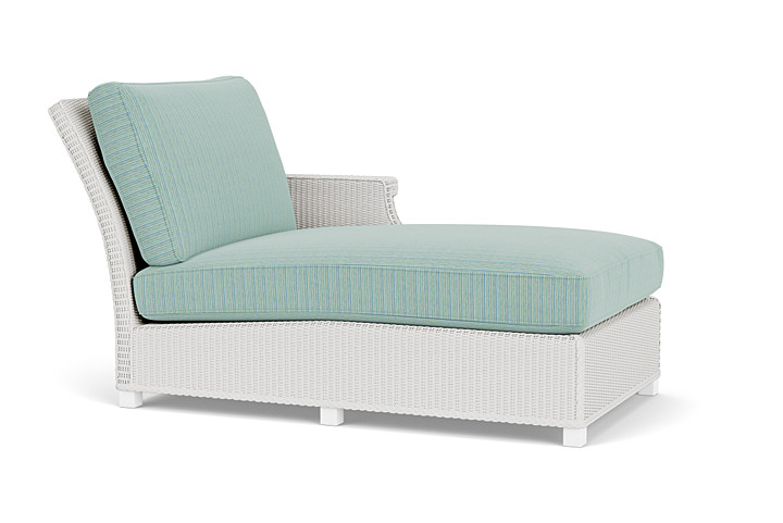 Lloyd Flanders™ Hamptons Left Arm Chaise - Matte White