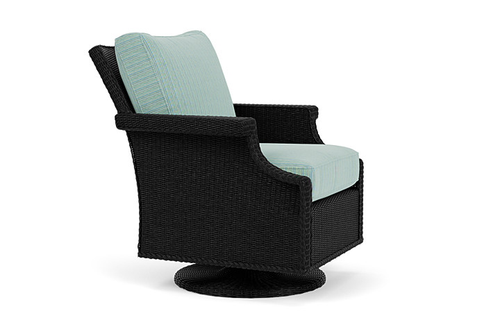 Lloyd Flanders™ Hamptons Swivel Rocker Lounge Chair - Ebony