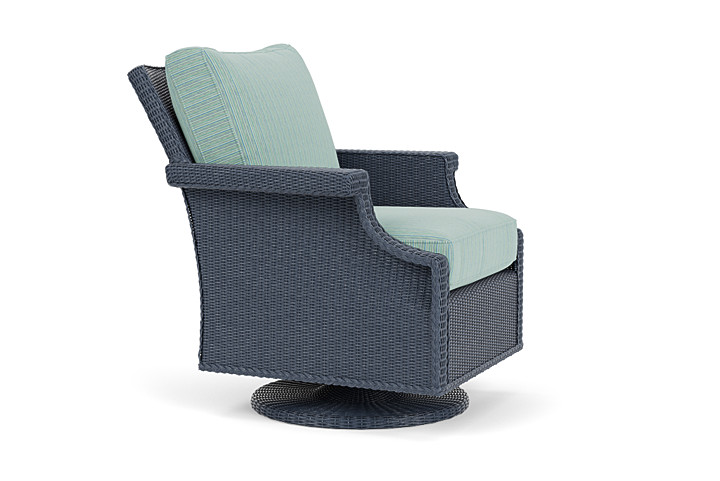 Lloyd Flanders™ Hamptons Swivel Rocker Lounge Chair - Denim Blue