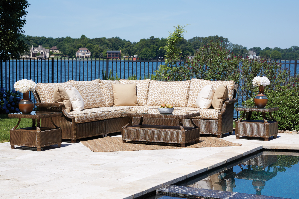 Lloyd Flanders™ Hamptons 43" Rectangular Cocktail Table - Terracotta