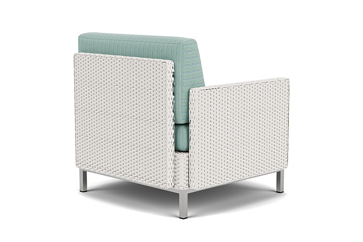 Lloyd Flanders™ Elements Lounge Chair with Stainless Steel Arms and Back - White