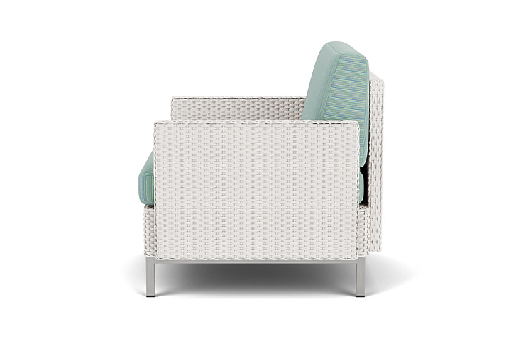 Lloyd Flanders™ Elements Lounge Chair with Stainless Steel Arms and Back - White