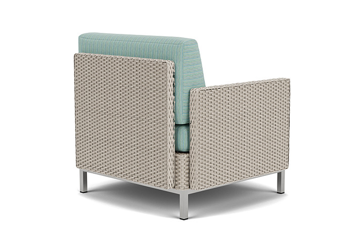 Lloyd Flanders™ Elements Lounge Chair with Stainless Steel Arms and Back - Linen