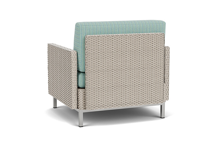 Lloyd Flanders™ Elements Lounge Chair with Stainless Steel Arms and Back - Linen