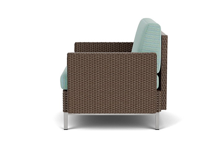 Lloyd Flanders™ Elements Lounge Chair with Stainless Steel Arms and Back - Bark