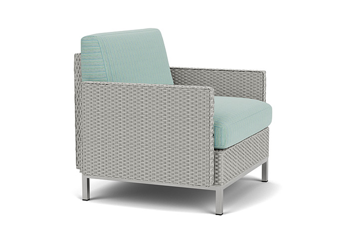 Lloyd Flanders™ Elements Lounge Chair with Stainless Steel Arms and Back - Platinum