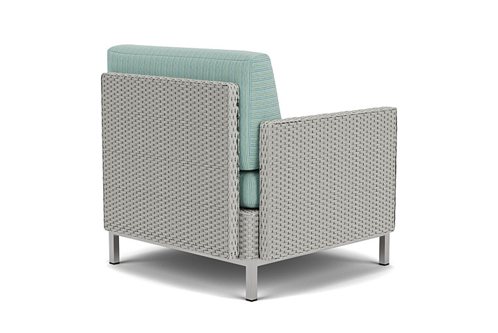 Lloyd Flanders™ Elements Lounge Chair with Stainless Steel Arms and Back - Platinum